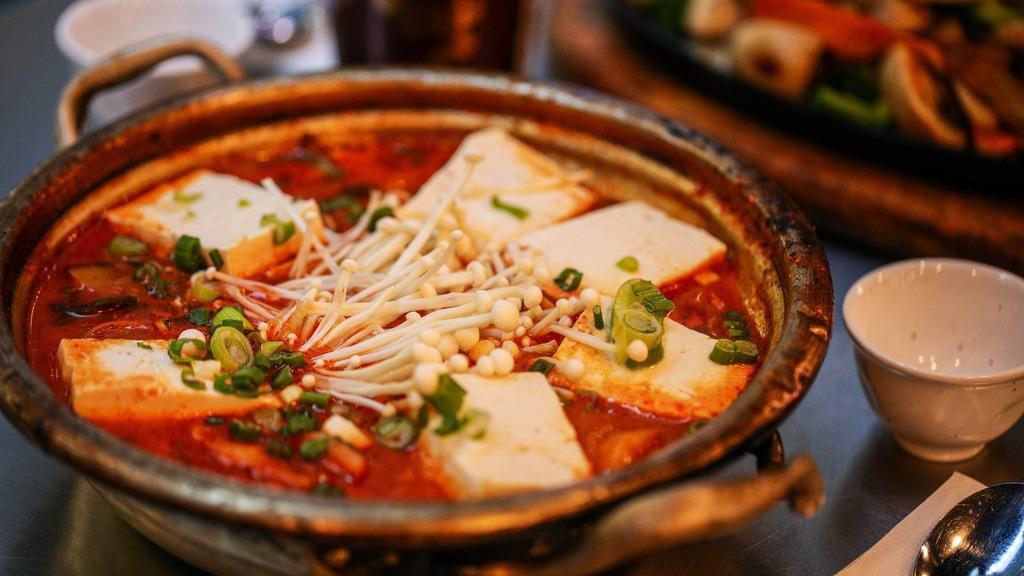 Kimchi Stew · Mild. Kimchi, Onions, Scallions, fish cakes, and Tofu