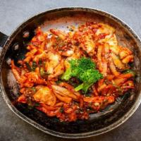 Stir Fried Squid · Mild. Stir-Fried Squid with Assorted Vegetables.  Squid, onions, garlic, carrot, scallion wi...