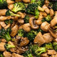 Chicken With Broccoli · Served with pork fried rice and free soda. choice of soup.