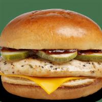 Brioche Sandwiches - Bbq · Contains: Cheddar, Grilled Chicken, BBQ Sauce, Pickles, Brioche Bun