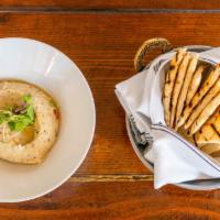 Eggplant Spread · Grilled eggplant puree spread blended with yogurt, walnuts, and served with grilled pita bre...