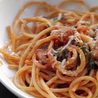 Bucatini All'Amatriciana · guanciale, spicy tomato sauce, pecorino, parsley