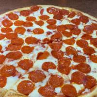 Large Pepperoni Pizza Pie · Large 18' NY style pie. Pepperoni topped with our homemade tomato sauce and imported finest ...