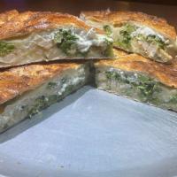 Chicken & Broccoli Stuffed Pizza Pie · Double crust (top and bottom) NY style stuffed with chicken and broccoli, ricotta, romano, a...
