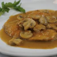 Veal Marsala Dinner · Sautéed boneless veal with fresh mushrooms in a marsala wine sauce.