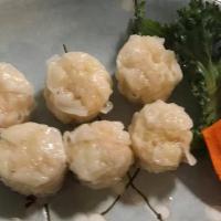 A 7. Steamed Shumai · Steamed shrimp dumplings, 6 pcs