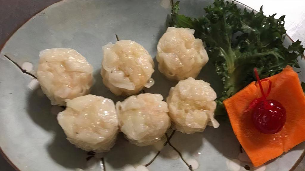 A 7. Steamed Shumai · Steamed shrimp dumplings, 6 pcs