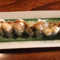 Lincoln Park Roll · Inside is eel, avocado. Outside, shrimp tempura.