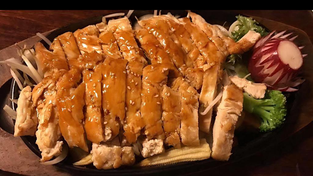  Chicken Teriyaki Dinner · Chicken marinated in teriyaki sauce. Comes with White Rice, Noodle, Miso Soup and  House Salad