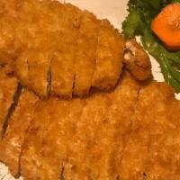  Chicken Katsu Dinner · Chicken cutlet with homemade brown sauce.Comes with White Rice, Noodle, Miso Soup and  House...