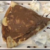 🍌🍫Nutella And Banana Crepe · Two crepes, banana, nutella and wiped cream