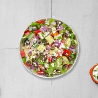Greek Salad · Lettuce, tomato, olive, onion, and feta cheese.