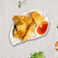 The Rangoon Ranger · (6 pieces) Crab stick and cream cheese wrapped in wonton skin. Served with sweet chili sauce.