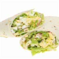 Egg Salad Wrap · Low-fat egg salad with lettuce and tomatoes, with choice of wrap.