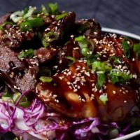 Hawaiian Bbq Mix · Mouth-watering combination of bulgogi beef and chicken over choice of base and salad