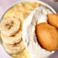 Banana Bread Pudding · Our favorite pudding. Layers of vanilla wafers, fresh bananas and creamy vanilla pudding. 8 ...