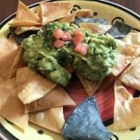 Guacamole & Chips · Guacamole and tortilla chips plus salsa.