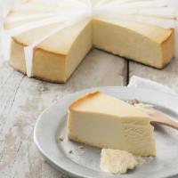 Cheesecake · A creamy, rich New York cheesecake sits on a graham cracker base.