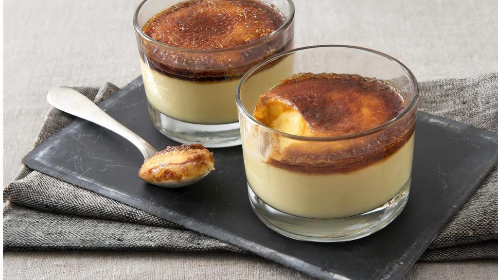 Creme Brulee In A Glass · Creamy custard topped with caramelized sugar