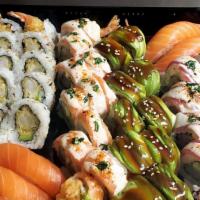 Acevichado Mix  · 1 Tuna Acevichada 1 Salmon acevichado 5 Nigiris 
1 Shrimp Tempura 1 green Dragon    *36 pcs ...