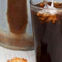 Iced Americano Decaf (16 Oz) · Espresso with water and ice.