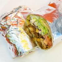Gyro Wrap · Gyro meat, lettuce, tomatoes, onions, pickles and our famous white sauce.