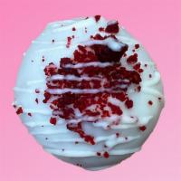 Red Velvet Cake Truffle · vegan, dairy-free, egg-free, contains soy & gluten
