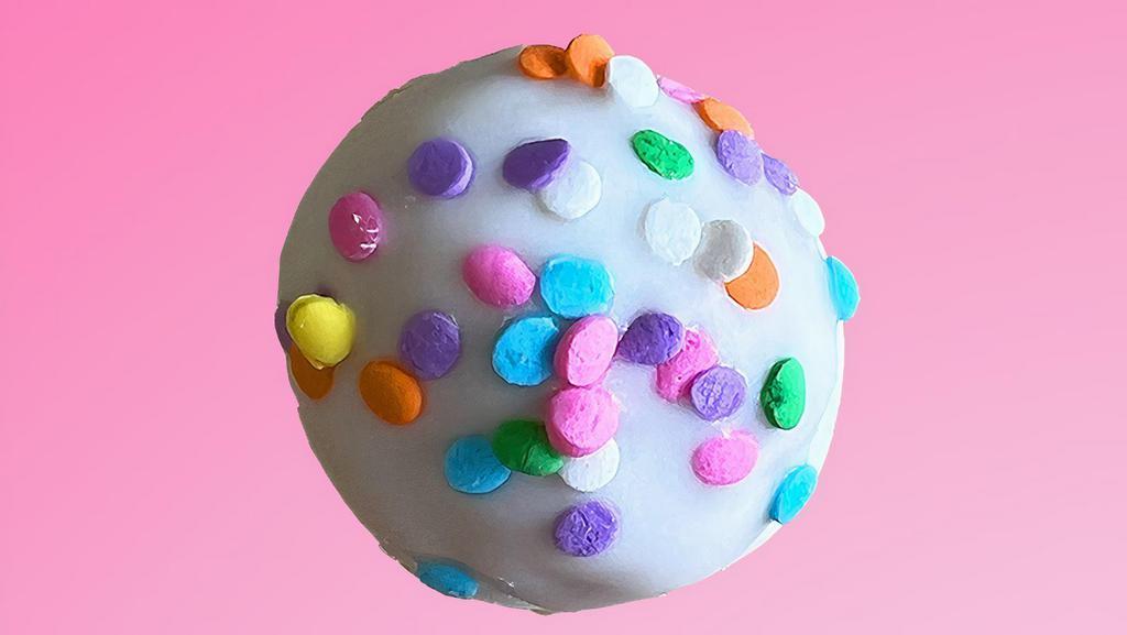 Gluten-Free Vanilla Confetti Cake Truffle · vegan, dairy-free, egg-free, soy-free, & gluten-free (contains sunflower oil)