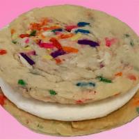 Birthday Cake Cookie Sandwich · Dairy_free, vegan. Egg-free, contains soy and gluten.