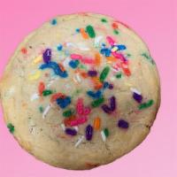 Birthday Cake Cookie · Dairy_free, vegan. Egg-free, contains soy and gluten.
