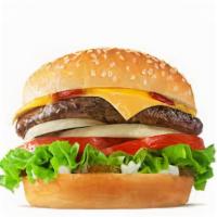 Cheeseburger · Meat, Cheese, Lettuce, Tomato And Onions