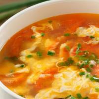 Tomato Egg Drop Soup / 番茄煎蛋汤 · 