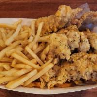 Chicken Tenders Basket · Comes with your choice of Regular, Cajun or Lemon Pepper Fries