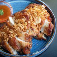 Gai Tod Hat Yai · our favorite fried crunchy chicken thigh from hat yai topped with crispy shallot served with...