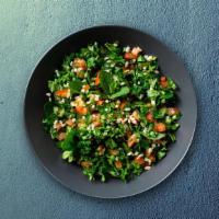 Tempting Tabbouleh · Cracked wheat, lemon juice, and olive oil mixed with chopped fresh parsley, tomato