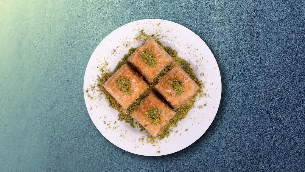 Baklava Bite · The traditional honey-soaked pastry which is filled with walnuts and almonds.