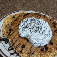 Chocolate Chip Pancake · Favorite. Add three oz NY pure maple syrup for an additional charge.
