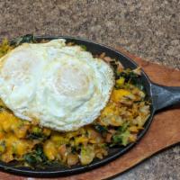 Create Your Own Breakfast Skillet · Potatoes mixed with any three items; bacon, ham, Italian sausage, shaved steak, gyros, mushr...