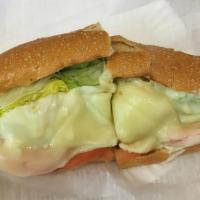 Milani Hero · Chicken Cutlet With Lettuce, Tomato, Mayo, & Melted Provolone.
