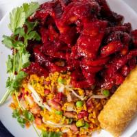 Boneless Spare Ribs · with egg roll
