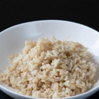 Brown Rice · Side of brown rice.