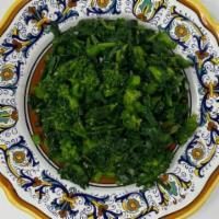 Broccoli Rabe In Padella · Sauteed broccoli rabe in olive oil and garlic.