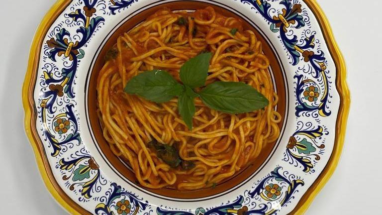 Spaghetti Al Pomodoro · Homemade spaghetti with homemade marinara sauce.