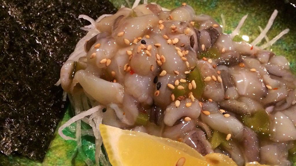 Tako Wasabi · Raw octopus w . wasabi dressing