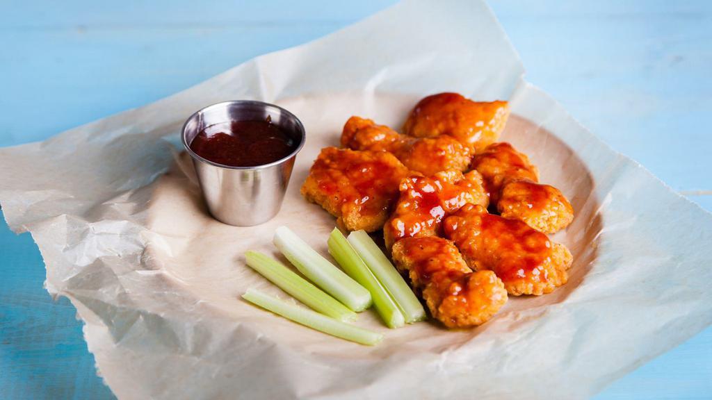 Hot Wings - Boneless · Classic boneless wings fried, topped with High-heat hot sauce, cooked to order and perfectly crisp.