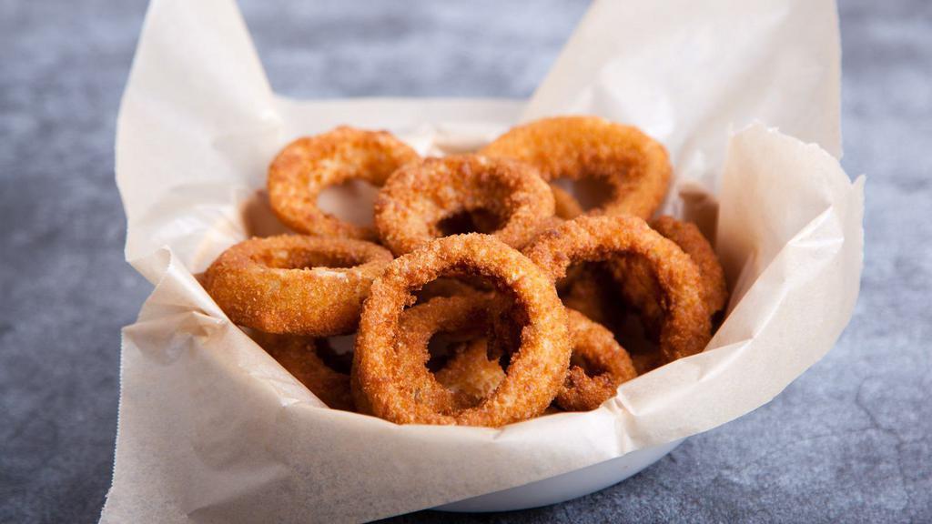 Onion Rings · Battered onion rings deep-fried and seasoned to perfection.