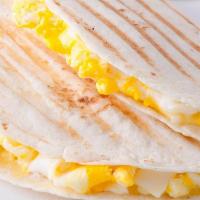 Two Egg Whites & Cheese Breakfast Wrap · Cooked eggs on customer's choice of preparation and bread choice.