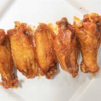 Buffalo Wings (5 Pcs) · Served with blue cheese.