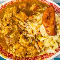 Curry Goat · Large

All meals come with rice , cabbage and plantain