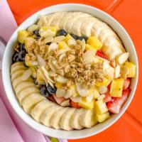 Acai Bowl · Our all organic classic acai bowl consist of layered granola, acai, strawberries, blueberrie...